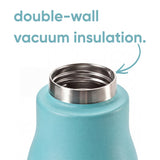 ORIGIN | Insulated Water Bottle, 25 oz, Straw Lid, Stainless Steel, Turquoise