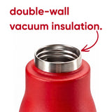 ORIGIN | Insulated Water Bottle, 25 oz, Straw Lid, Stainless Steel, Red