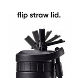 ORIGIN | Insulated Water Bottle, 25 oz, Straw Lid, Stainless Steel, Black