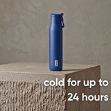 ORIGIN | Insulated Water Bottle, 25 oz, Straw Lid, Stainless Steel, Blue