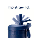 ORIGIN | Insulated Water Bottle, 25 oz, Straw Lid, Stainless Steel, Blue